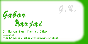 gabor marjai business card